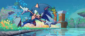 Sonic Exploring The Mesmerizing Planet Wisp Wallpaper