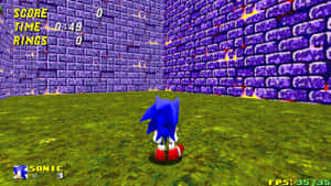 Sonic Exploring The Vibrant Marble Zone Wallpaper