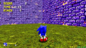 Sonic Exploring The Vibrant Marble Zone Wallpaper