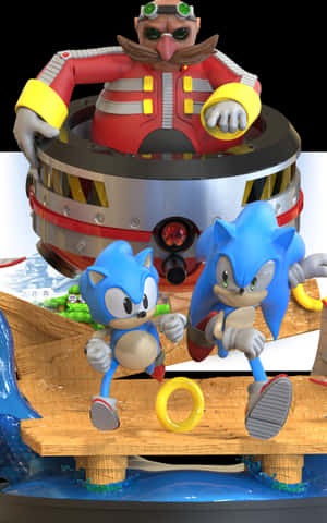 Sonic Generations Classic Modern Sonic Dr Eggman Wallpaper