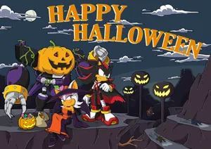 Sonic Halloween Celebration Wallpaper