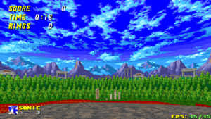 Sonic In The Enchanting Marble Zone Wallpaper