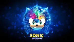 Sonic Prime Crystalized Logo Wallpaper