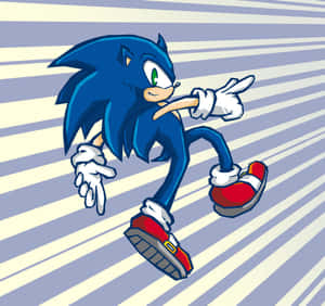 Sonic_ Running_ Striped_ Background Wallpaper