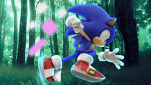 Sonic_ Running_ Through_ Green_ Forest.jpg Wallpaper