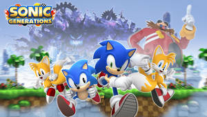 Sonic Runs Through Seaside Hill Wallpaper