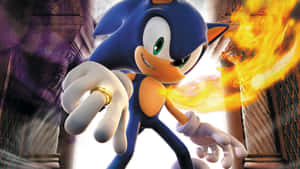 Sonic Speeds Through A Magical World In Sonic And The Secret Rings Wallpaper