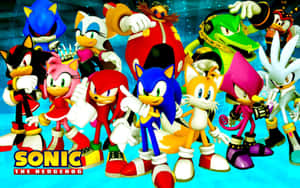 Sonic The Hedgehog And Friends In Action Wallpaper