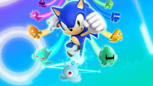 Sonic The Hedgehog Exploring The Vibrant Planet Wisp Wallpaper