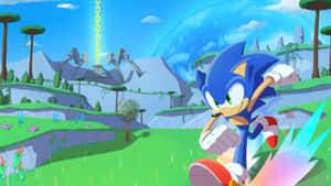 Sonic The Hedgehog Exploring The Vibrant Planet Wisp Wallpaper
