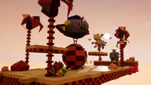 Sonic The Hedgehog In Sandopolis Zone Adventure Wallpaper