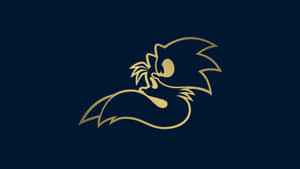 Sonic The Hedgehog Logo On A Dark Background Wallpaper