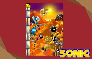Sonic The Hedgehog Traversing Through Sandopolis Zone Wallpaper
