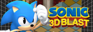 Sonic The Hedgehog Unleashes His Fast-paced Gameplay In Sonic 3d Blast Wallpaper