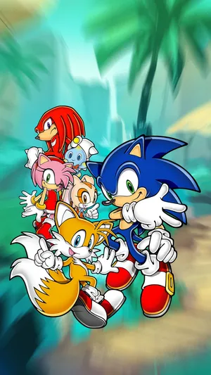 Sonic X - Sonic And Friends In Action Wallpaper