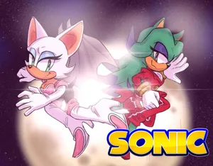 Sonicand Rouge Illustration Wallpaper