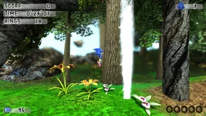 Sonicin Green Forest Gameplay Wallpaper