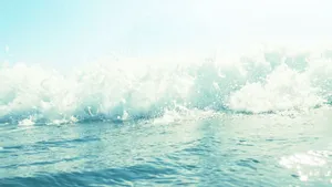 Soothing Seafoam Green Waves Wallpaper