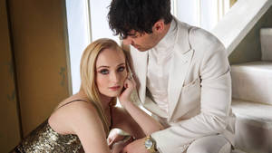 Sophie Turner With Husband Wallpaper