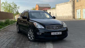 Sophisticated Infiniti Ex35 Cruising The Open Road Wallpaper