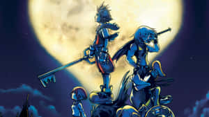 Sora Bravely Embarks On An Epic Journey Through Kingdom Hearts. Wallpaper