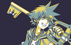 Sora In Action - The Hero Of Kingdom Hearts Wallpaper