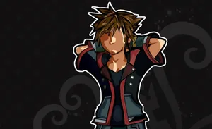 Sora - The Keyblade Master At Destiny Islands Wallpaper