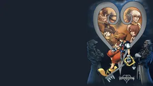 Sora Wields His Iconic Keyblade - Kingdom Hearts Wallpaper Wallpaper