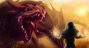 Sorcerer Casting Enchanting Spell Wallpaper