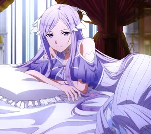 Sorcery Queen Quinella Sitting On Her Throne In Sword Art Online Anime Wallpaper