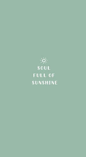 Soul Full Of Sunshine Cute Sage Green Wallpaper