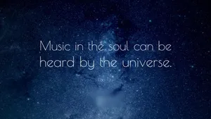 Soul Music Heard By The Universe Quote Wallpaper