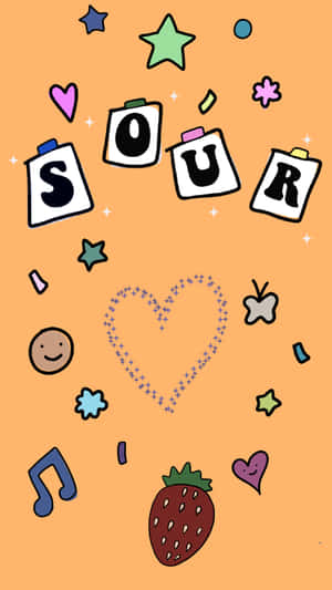 Sour Themed Doodle Artwork Wallpaper