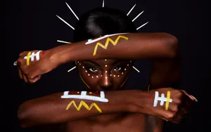 South African Woman Tribal Tattoo Wallpaper