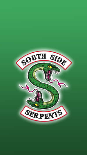 South Side Serpents Logo On Green Background Wallpaper