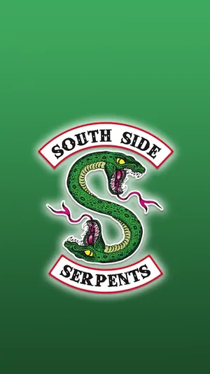 South Side Serpents Logo On Green Background Wallpaper