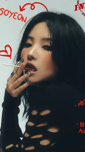 Soyeon Gidle Elegant Portrait Wallpaper