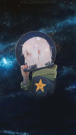 Space Anime Astronaut Girl Wallpaper