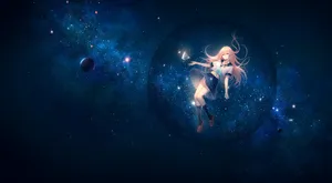 Space Anime Futuristic Wallpaper