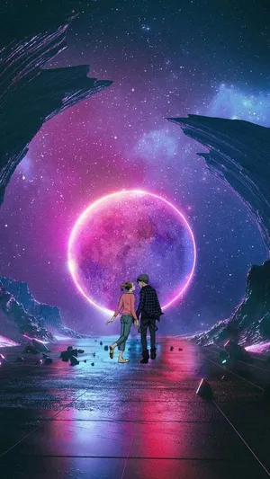 Space Anime Imagine Dragons Next To Me Wallpaper