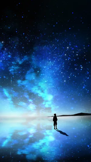 Space Anime Ocean Wallpaper