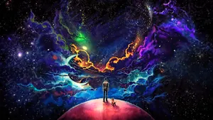 Space Anime Premium Photo Wallpaper