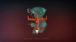 Space Cowboy Red Fighter Wallpaper