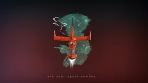 Space Cowboy Red Fighter Wallpaper