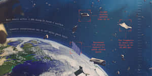 Space Debris In Earth's Orbit Wallpaper