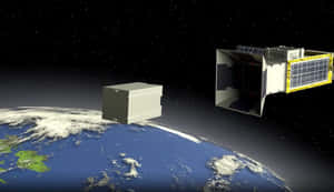 Space Debris Orbiting Around Earth Wallpaper