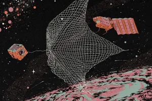 Space Debris Orbiting Earth Wallpaper