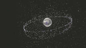 Space Debris Orbiting Earth Wallpaper