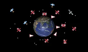 Space Debris Orbiting Earth Wallpaper
