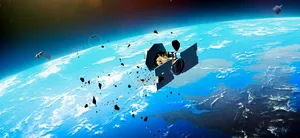 Space Debris Orbiting Earth Wallpaper
